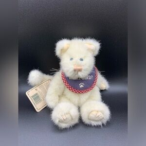 Boyds Bears Cat Robyn Purrsmore What Bird Stuffed Animal Plush 1990 8" VTG